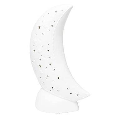 Imagem de Simple Designs LT3338-WHT Luminária de mesa em forma de lua de porcelana