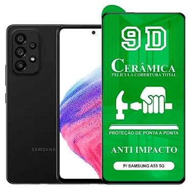 Imagem de Película Samsung Galaxy A53 5G - 9D Cerâmica Protetora Resistente Anti Impacto Queda Choque Shock Flexível Nano Gel Compatível 3D 5D 100D