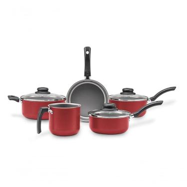 Imagem de Jogo De Panelas 5 Peças Ruby - Brinox Vermelho Brinox