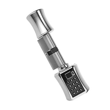 Imagem de CIADAZ Fechadura do cilindro inteligente com Tuya APP Fechadura da porta de impressão digital eletrônica sem chave BT Wifi Código de bloqueio de senha digital Senha Segurança anti-roubo Fechadura da p