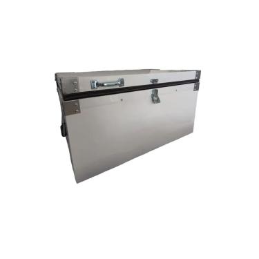 Imagem de Caixa Térmica 49 Litros Aço Galvanizado Cabe 25 Garrafas Branco