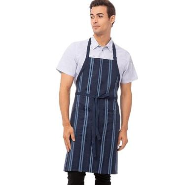 Imagem de Chef Works Avental unissex Presdio, azul marinho/azul, tamanho único