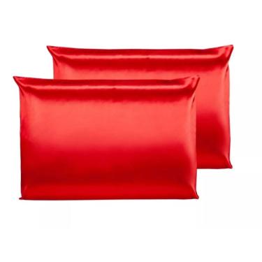 Imagem de 04 Fronhas De Cetim Anti Frizz (02 Pares) 70cm X 50cm