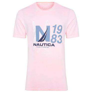 Imagem de Camiseta Nautica Masculina Challengers N1983 Sketch Rosa-Masculino