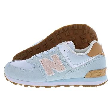 Imagem de New Balance 574 GS Tênis feminino tamanho 36, cor: azul/rosa/marrom, Roxo/branco-roxo, 20