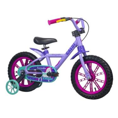 Imagem de Bicicleta Infantil Aro 14 Cecizinha Roxo E Pink - Nathor - Nathor