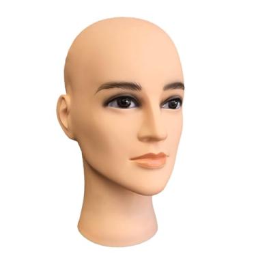 Imagem de predolo Cabeça de manequim masculino, cabeça de treinamento profissional, manequim careca, exibição de peruca, modelo de cabeça de treinamento