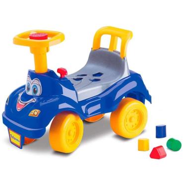 Imagem de Andador Infantil Didático Totokinha Classica Quadriciclo Carrinho Com Buzina E Crec-Crec Azul