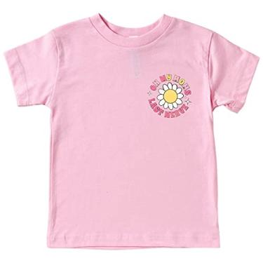 Imagem de Camiseta feminina tamanho 8 camiseta de manga curta unissex ON My Moms Last Nerve divertida camiseta estampada para roupas de meninas grandes, Rosa, 13-14 Years
