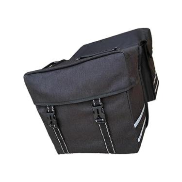 Imagem de Vaveren Bolsa de selim de bicicleta, rack traseiro de bicicleta 25l com alça de transporte, bolsa de porta-malas de bicicleta, cestos duplos para compras de