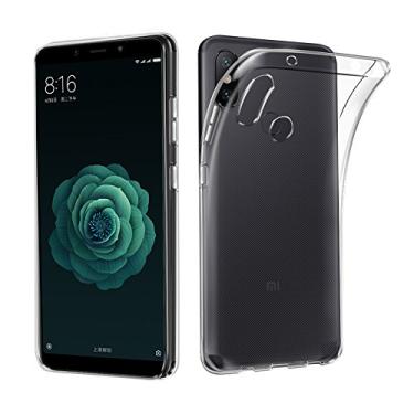 Imagem de Capa para Xiaomi Mi A2, capa de silicone de TPU flexível com absorção de choque AVIDET para Xiaomi Mi A2 Case/Xiaomi 6X (transparente)