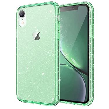 Imagem de JETech Capa Glitter para iPhone XR 6,1 Polegadas, Case para Telefone Parachoque Brilho Cintilante à Prova de Choque, Capinha de Bonitinho Cintilante para Mulheres e Meninase (Verde)