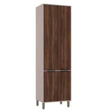 Imagem de Paneleiro Simples 70cm 4 Portas Stylo Luciane Móveis Cinammon-escarlate