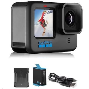 Imagem de GoPro HERO10 Preto - Embalagem E-Commerce - Câmera de ação à prova d'água com LCD frontal e telas traseiras de toque, vídeo 5,3K60 Ultra HD, fotos de 23MP, transmissão ao vivo 1080p, webcam, estabilização