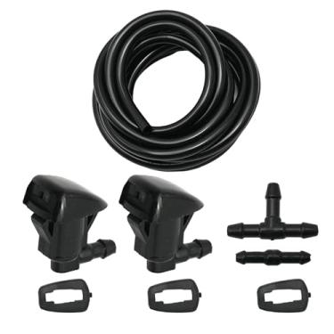 Imagem de DUZFOREI Kit de bocal de esguicho para lavadora de para-brisa, kit de jato de pulverização 55079049AA substituição para Jeep Grand Cherokee Chevrolet Malibu Pontiac G6 Saturn Aura