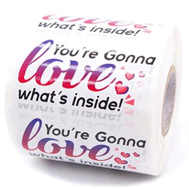 Imagem de Adesivos fofos para pequenas empresas, adesivos engraçados "You're Gonna Love What's Inside Business", adesivos de agradecimento, adesivos de embalagem, envelopes de correio adesivos de envio para