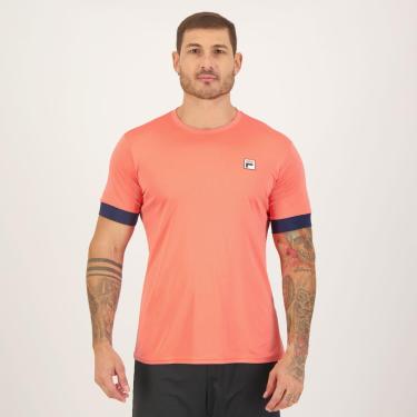 Imagem de Camiseta Fila Fbox II Rosa e Marinho-Masculino