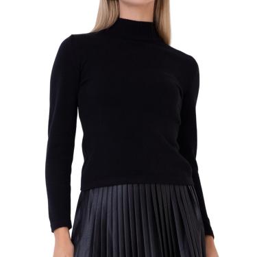 Imagem de Blusa Feminina Seiki Tricot Gola Alta Preta - 83040