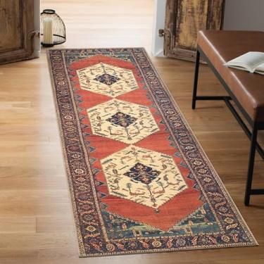 Imagem de Keen Home Design Tapete 5 x 25 cm – Passadeira lavável à máquina com suporte antiderrapante, ideal para corredor, entrada, cozinha, lavanderia - vintage, fácil de limpar, durável, tapete de pelo baixo