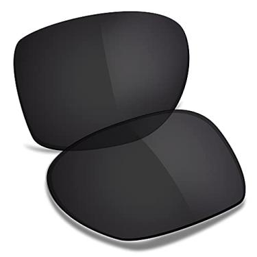 Imagem de TRUSHELL Lentes de reposição polarizadas para óculos de sol Oakley Gauge 8 L OO4124 62 mm preto escuro - Polarizado