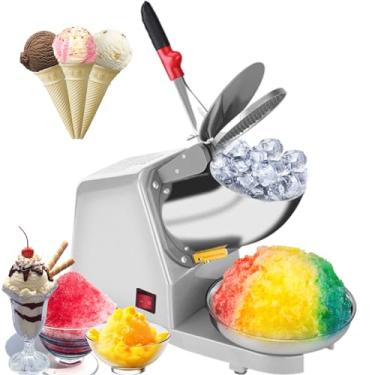 Imagem de Máquina de gelo raspado Máquina de cone de neve Triturador de gelo 2000RPM Fabricante de cone de neve Máquina de gelo raspado com placa de gelo Dissipação rápida de calor para festas, reuniões, c