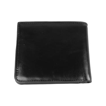 Imagem de Carteira Masculina Leve Preta de Couro PU Com Zíper para Ocasiões Casuais e Formais