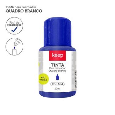Imagem de Tinta Refil Para Marcador De Quadro Branco 18ml Azul Caixa C/ 12 Unidades Keep - MR039OUT [Reembalado] MR039OUT
