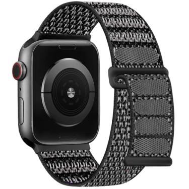 Imagem de DaQin Pulseira esportiva de nylon compatível com Apple Watch séries 11, 10, 9, 8, 7, 6, 5, 4, 3, 2 e 1 SE de 40 mm, 38 mm, 41 mm e 42 mm