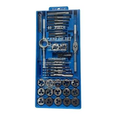 Imagem de Jogo Macho E Tarracha Com 40 Peças Tungstênio Para Metal