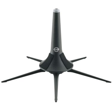 Imagem de K&M König & Meyer 15213.077.55 Suporte e suporte de metal para trompete com 5 pernas - Grau profissional para todos os músicos - Leve e compacto - Base dobrável segura estável - Preto feito na