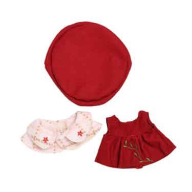 Imagem de menolana Roupas de boneca de pelúcia, roupas de animais de pelúcia, vestido de boneca, xale e chapéu para boneca de pelúcia de 20 cm ou pato de pelúcia de 15