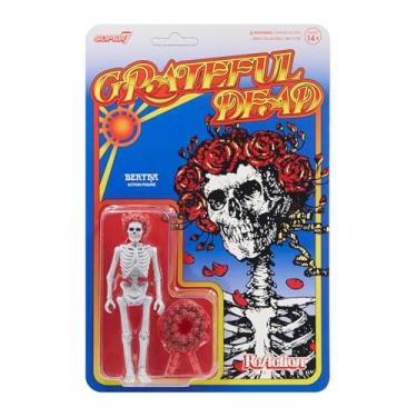 Imagem de Super7 Boneco de Ação Grateful Dead Bertha - 9,5 cm com Acessório de Coroa de Rosas, Colecionáveis de Música e Brinquedos Retrô