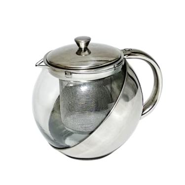 Imagem de Bule Para Chá Em Vidro e Inox Com Infusor 700ML 5507KH