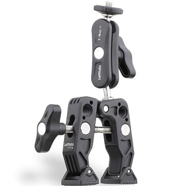 Imagem de Bike Bicycle Motorcycle Camera Monitor Selfie Extension Mount for GoPro Hero 12 11 10 DJI Action 4 3 Insta360 X3,Universal Super Crab Clamp with 360° Double Ballhead Magic Arm for Outdoors Vlog