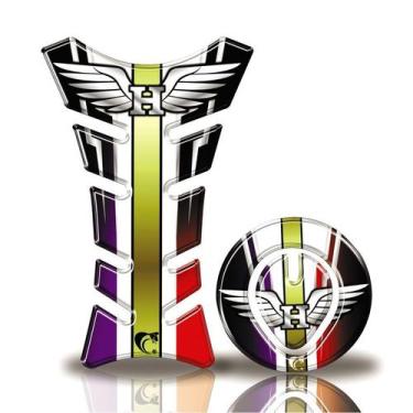 Imagem de Kit Protetor Tanque Adesivo Moto Honda Tricolor Até 2016 - Cobra Motop