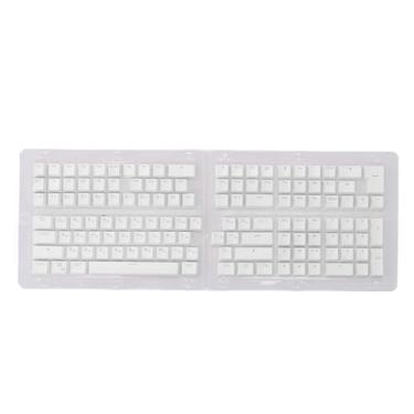 Imagem de Teclado Mecânico de 132 Teclas, Teclado Russo, Acabamento Fosco, Teclado Personalizado, Tampas de Teclado de Perfil OEM para Teclados 61 62 64 68 84 87 104 108 (Branco)