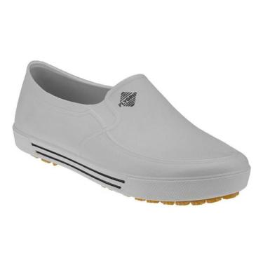 Imagem de Sapato De Enfermagem Hospitalar Cozinha Flygrip Monseg Epi, Branco, 34