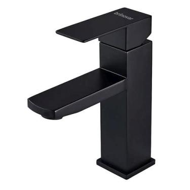 Imagem de Torneira Lavabo Banheiro Preta Misturador Monocomando S304 - Brinovar