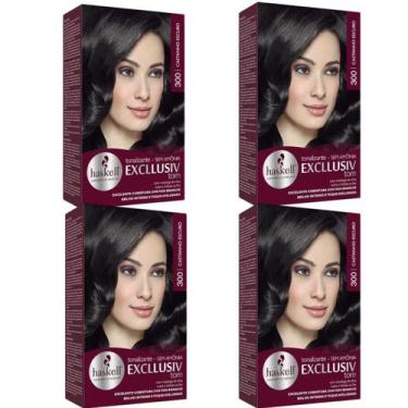 Imagem de Kit 4 TONALIZANTE HASKELL 300 CASTANHO ESCURO