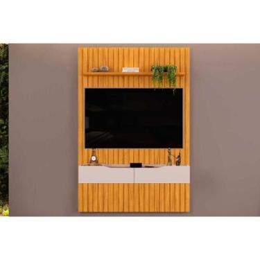 Imagem de Rack Bancada c/Painel p/TV até 55 Polegadas Pratic Ripado Prateleira 1