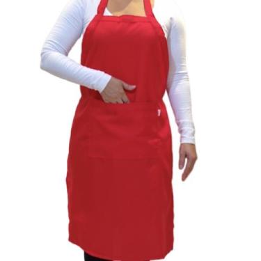 Imagem de Avental de Frente com bolso Oxford - Bazar Neves, Vermelho