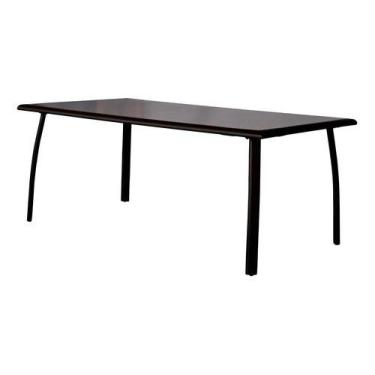 Imagem de Mesa Retangular De Alumínio Marrom 70x10x180 Cm - 6 Lugares - Naterial