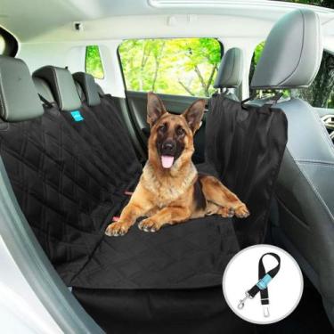 Imagem de Kit Capa Pet Impermeável Protetora De Banco Assento Carro + Cinto De S