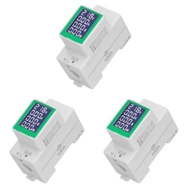 Imagem de 3 PCS AC Din Rail Medidor BTN Display LCD, Monitor para AC50-300V 100A, Testador de Energia de Alta Precisão Com CT Embutido