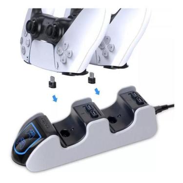 Imagem de Estação Carregamento Base Dock Para 2 Controles Sem Fio Ps5 - Oivo