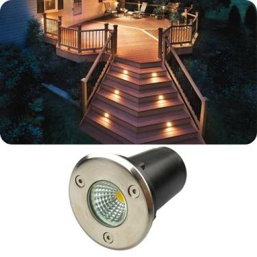 Imagem de Balizador Luminária Led Cob 3W Bivolt Spot De Embutir Em Piso Chão Gra