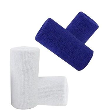 Imagem de Munhequeira Toalha Tamanho Grande 15cm 2 Pares   - EB