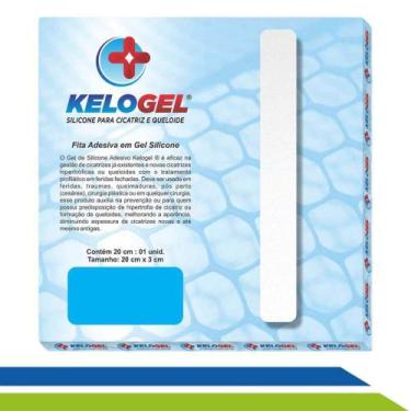 Imagem de Fita de Silicone para Cicatriz e Prevenção de Queloides 20 x 3 cm Kelo