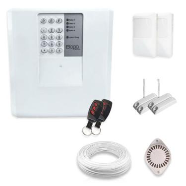 Imagem de Kit Alarme Residencial Bopo 4 Sensores Com Fio e Discadora - Bopo Elet