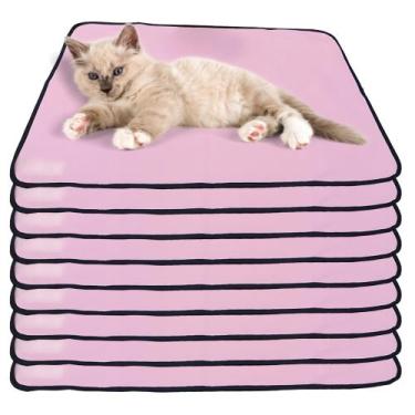 Imagem de 9 Caminhas para Cães e Gatos Dobrável 200 Lavagens 100x70 Rosa Antipul